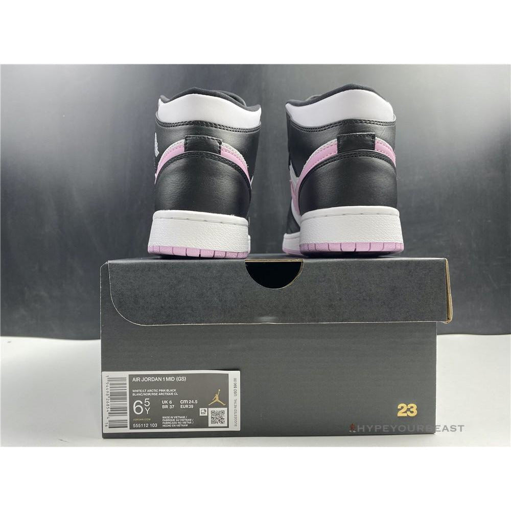 Jordan 1 Mid White Black Light Arctic Pink