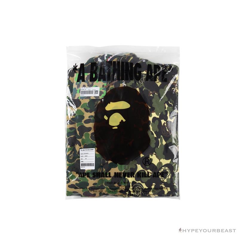 BAPE x UNKLE Camouflage Green Belt Ear Hoodie