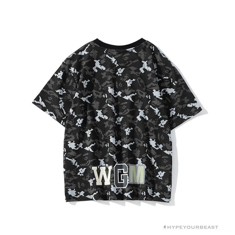 BAPE Digital Pixel Camouflage Tee Shirt 'BLACK'