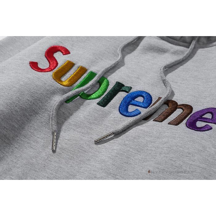 Supreme Hoodie Rainbow Logo