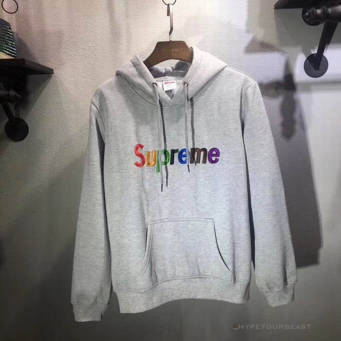 Supreme Hoodie Rainbow Logo