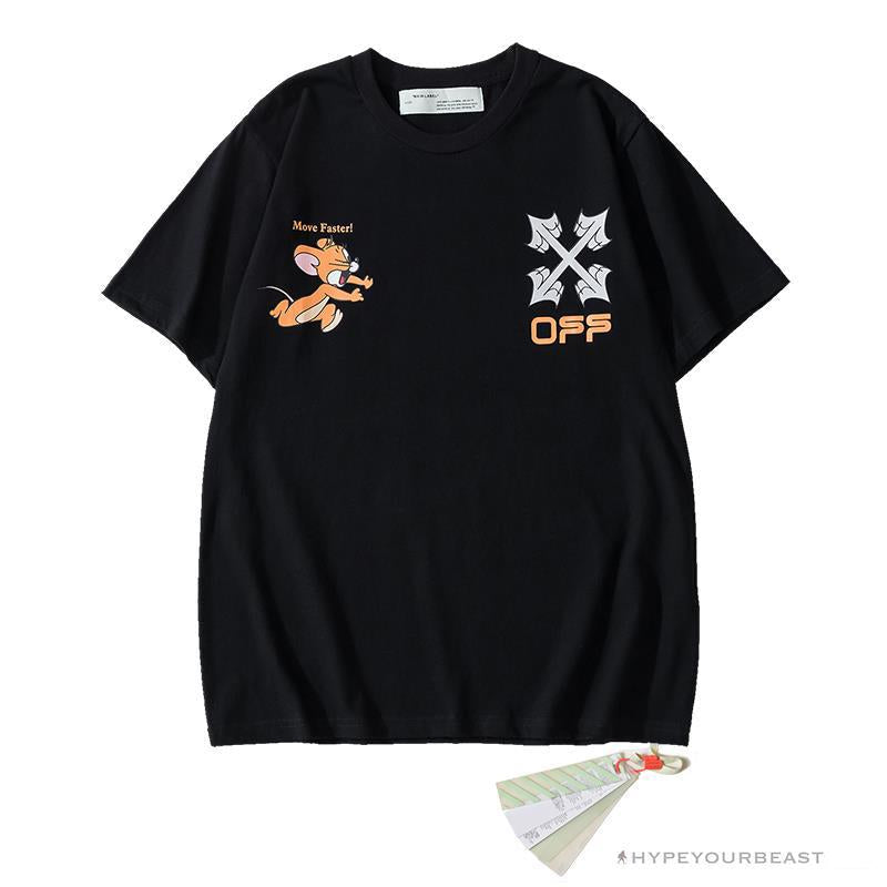 OFF-WHITE Jerry Move Faster Tee Shirt 'BLACK'