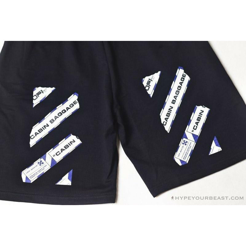 OFF-WHITE Cabin Baggage Shorts 'BLACK'