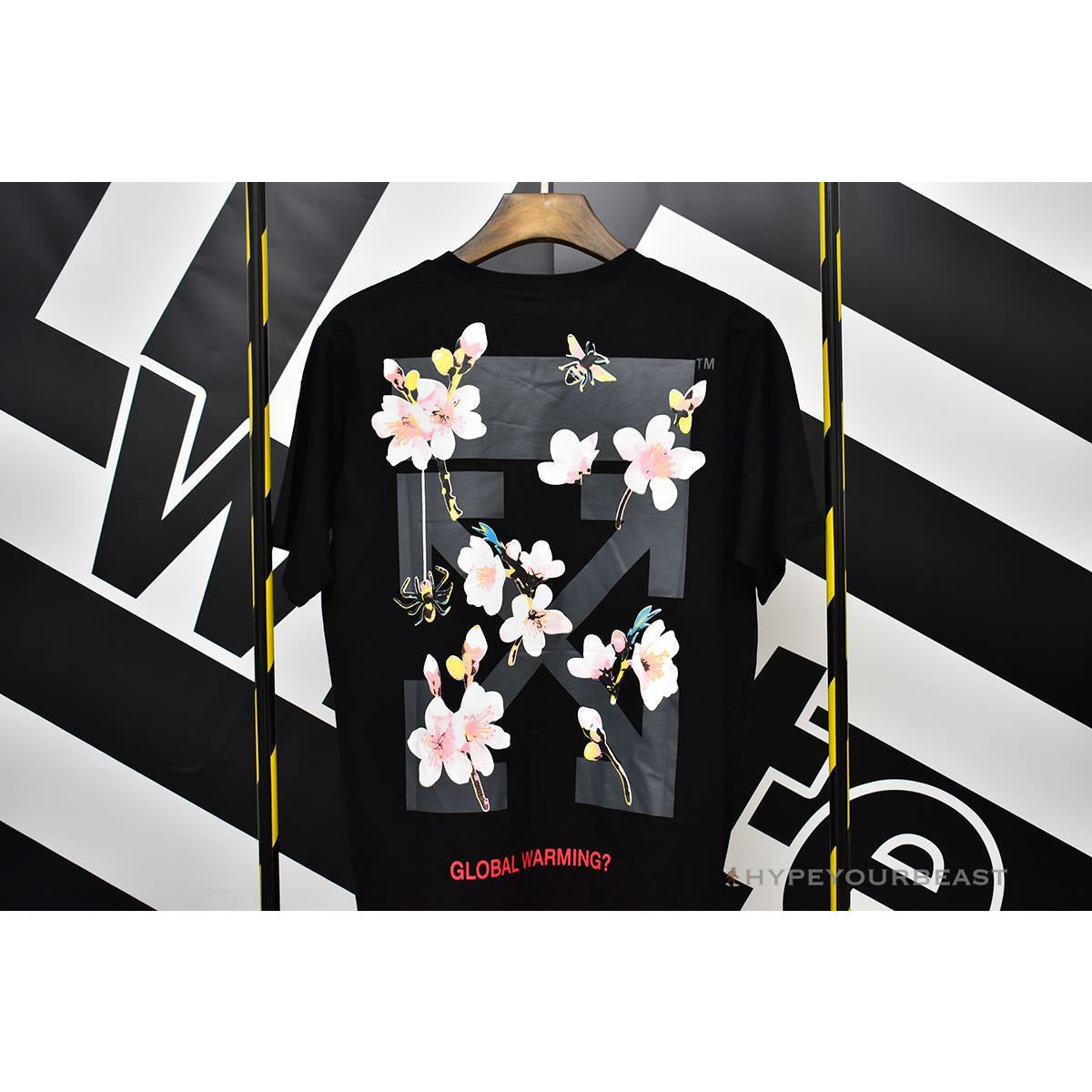 OFF-WHITE Sakura Tee Shirt 'BLACK'