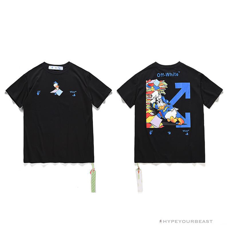OFF-WHITE Summer Donald Duck Print Tee Shirt 'BLACK'