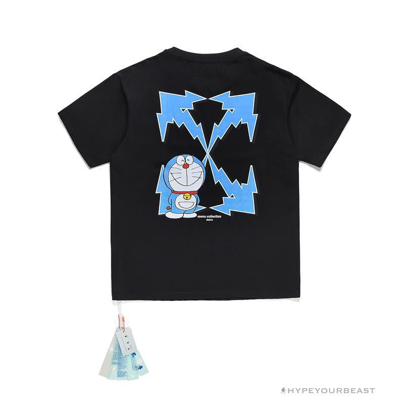 OFF-WHITE Spoof Doraemon Arrow Tee Shirt 'BLACK'