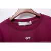 OFF-WHITE Classic Basic Cotton Terry Long Sleeve Shirt 'WINE RED'