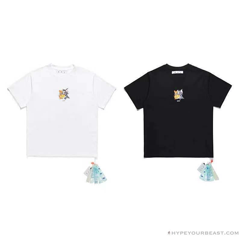 OFF-WHITE Cat and Mouse Tee Shirt 'BLACK'