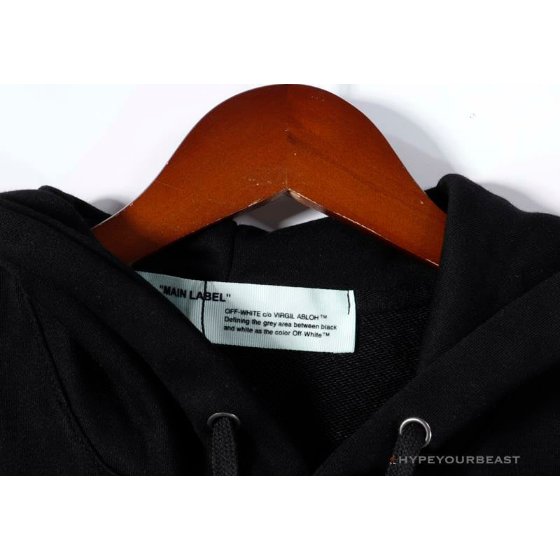 OFF-WHITE Skull and Writing Hoodie 'BLACK'