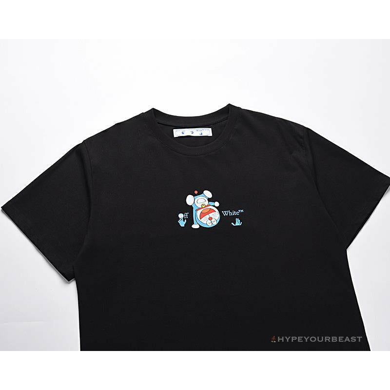 OFF-WHITE Spoof Doraemon Arrow Tee Shirt 'BLACK'