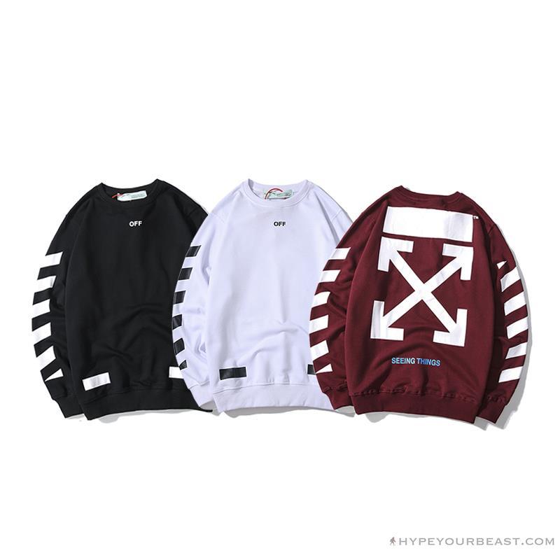 OFF-WHITE Classic Basic Cotton Terry Long Sleeve Shirt 'WINE RED'