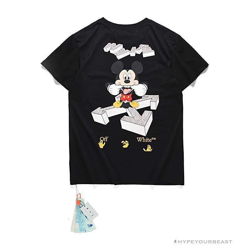 OFF-WHITE Mickey Bluff Face Tee Shirt 'BLACK'
