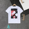 OFF-WHITE Acrylic Hand-Painted Graffiti Pattern Tee Shirt 'WHITE'