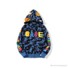 BAPE x Readymade Tiger Head Foam Camouflage Hoodie 'BLUE'