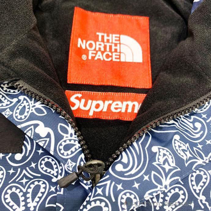 Supreme X TNF Bandana Jacket Blue