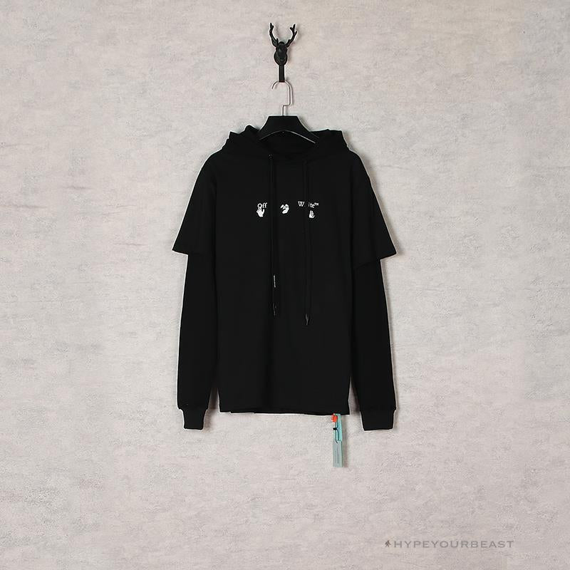 Off White Hoodie Black Blue