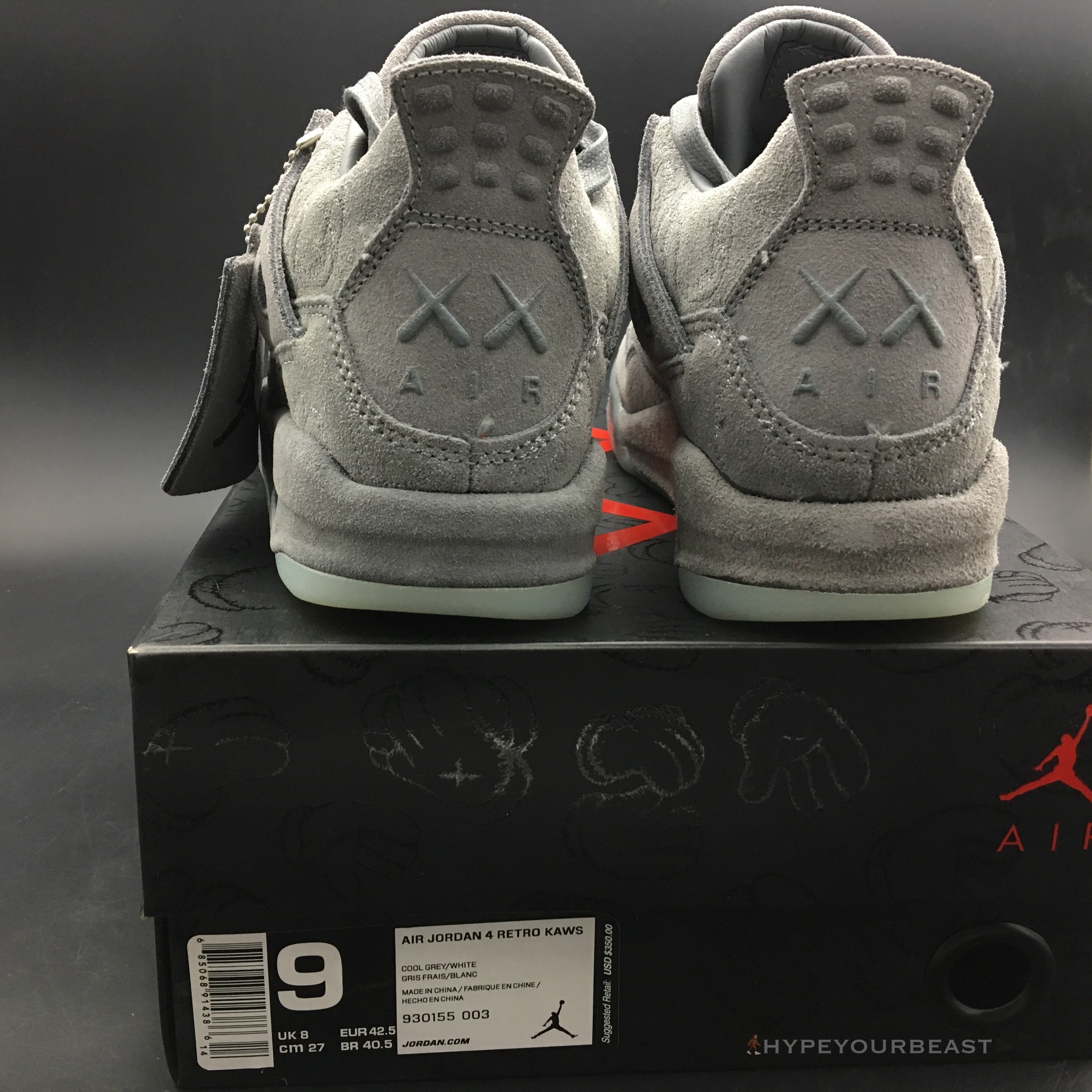 Jordan 4 X KAWS Gray