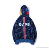 BAPE x PSG Paris Saint-Germain Camouflage Blue Hoodie