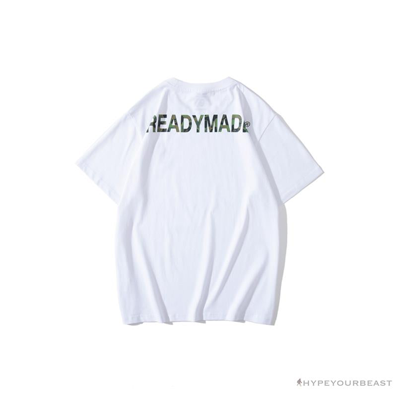 BAPE Readymade Small Bee Camouflage Letter Tee Shirt 'GREEN'
