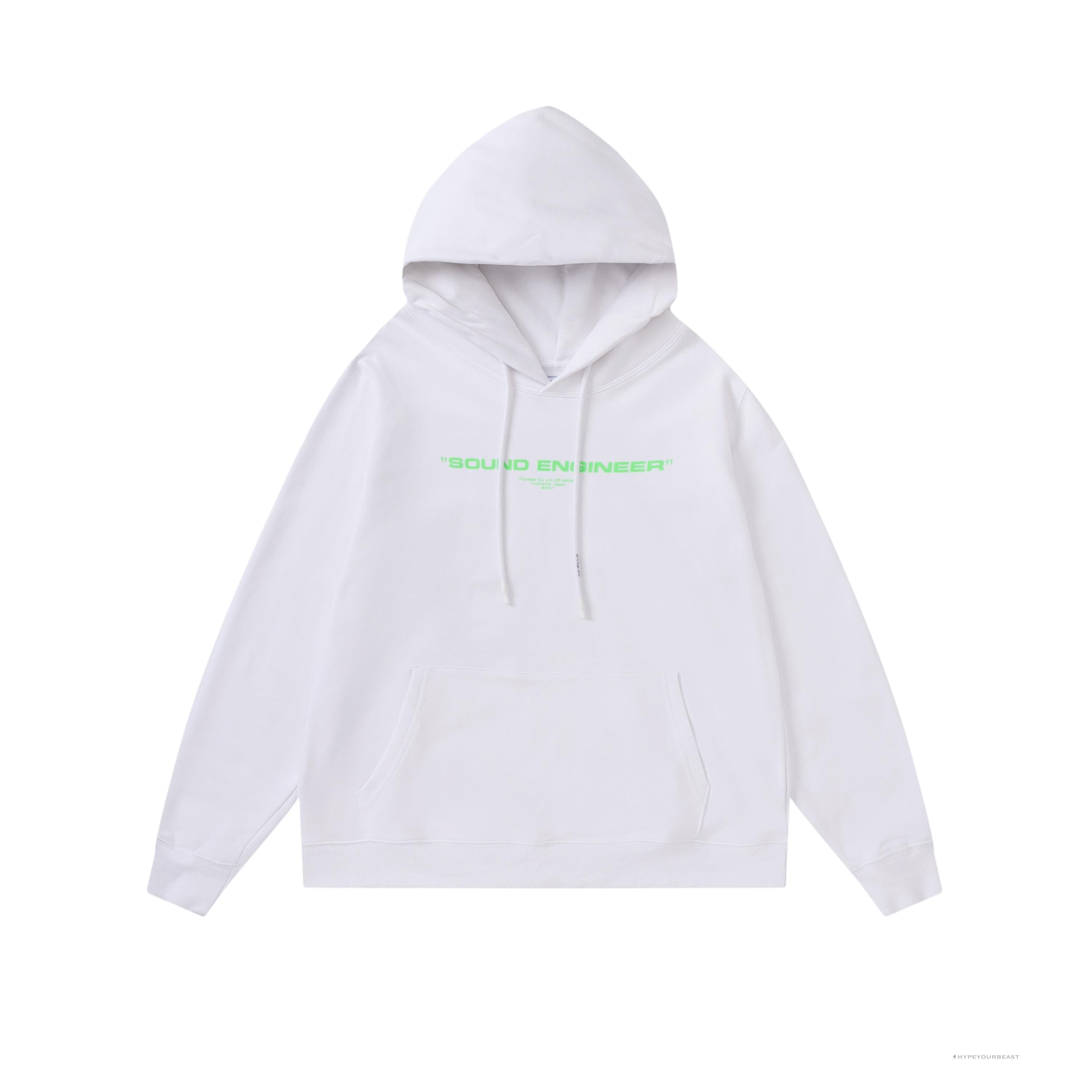 Off White Hoodie Machine White