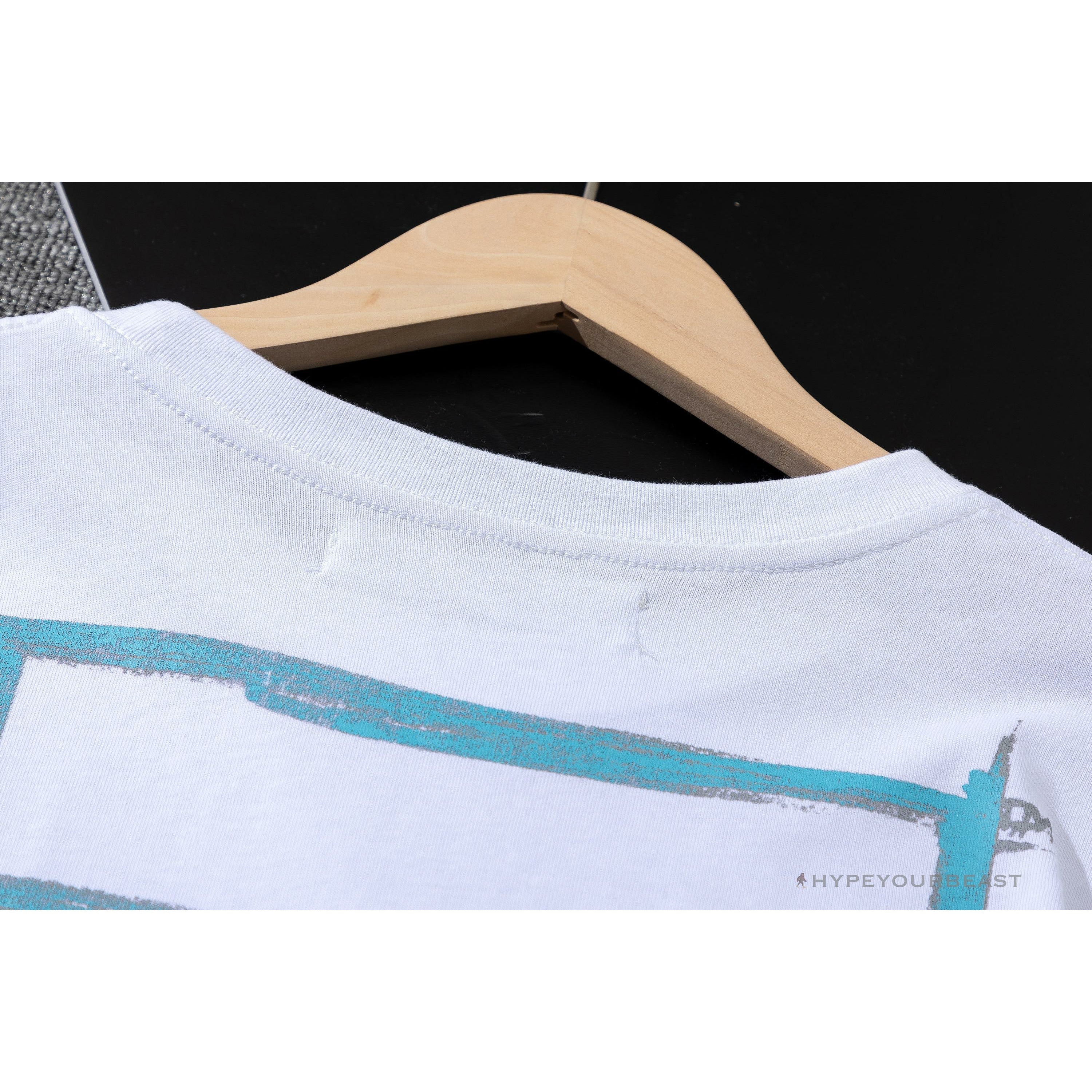 OFF-WHITE Light Blue Marker Draw Pattern Tee Shirt 'WHITE'