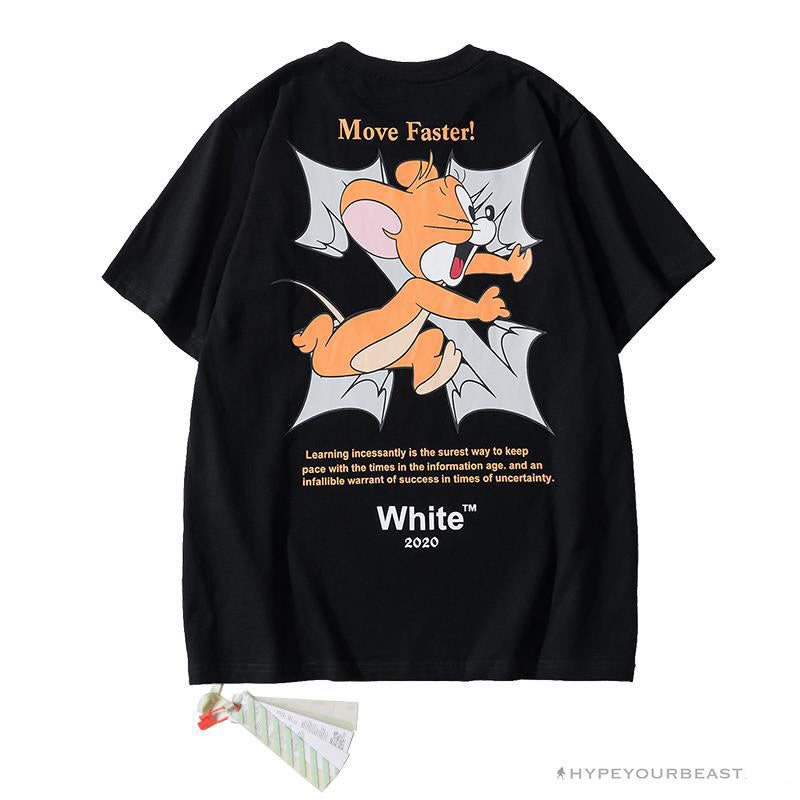 OFF-WHITE Jerry Move Faster Tee Shirt 'BLACK'