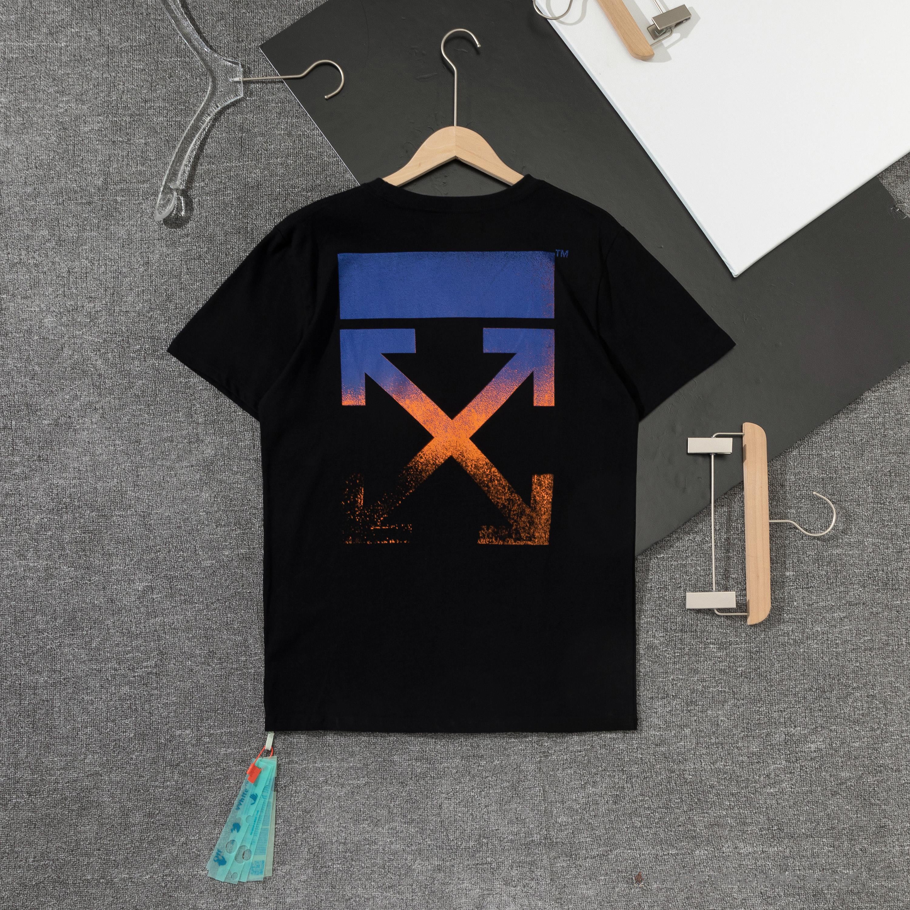 OFF-WHITE Gradient Classic Cross Arrow Tee Shirt 'BLACK'