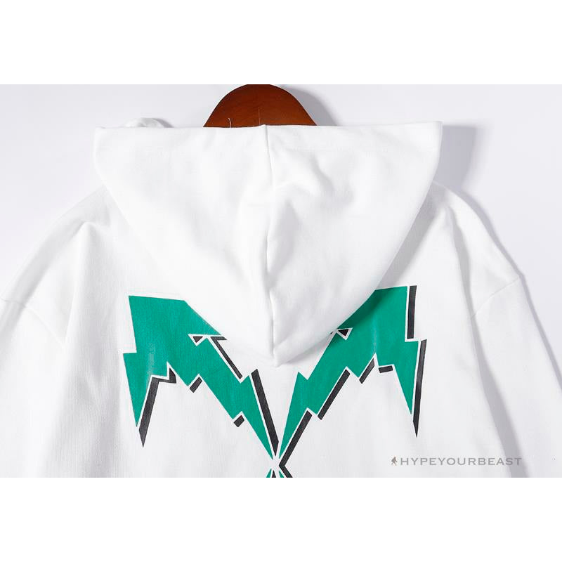 OFF-WHITE Green Arrow Hoodie 'WHITE'