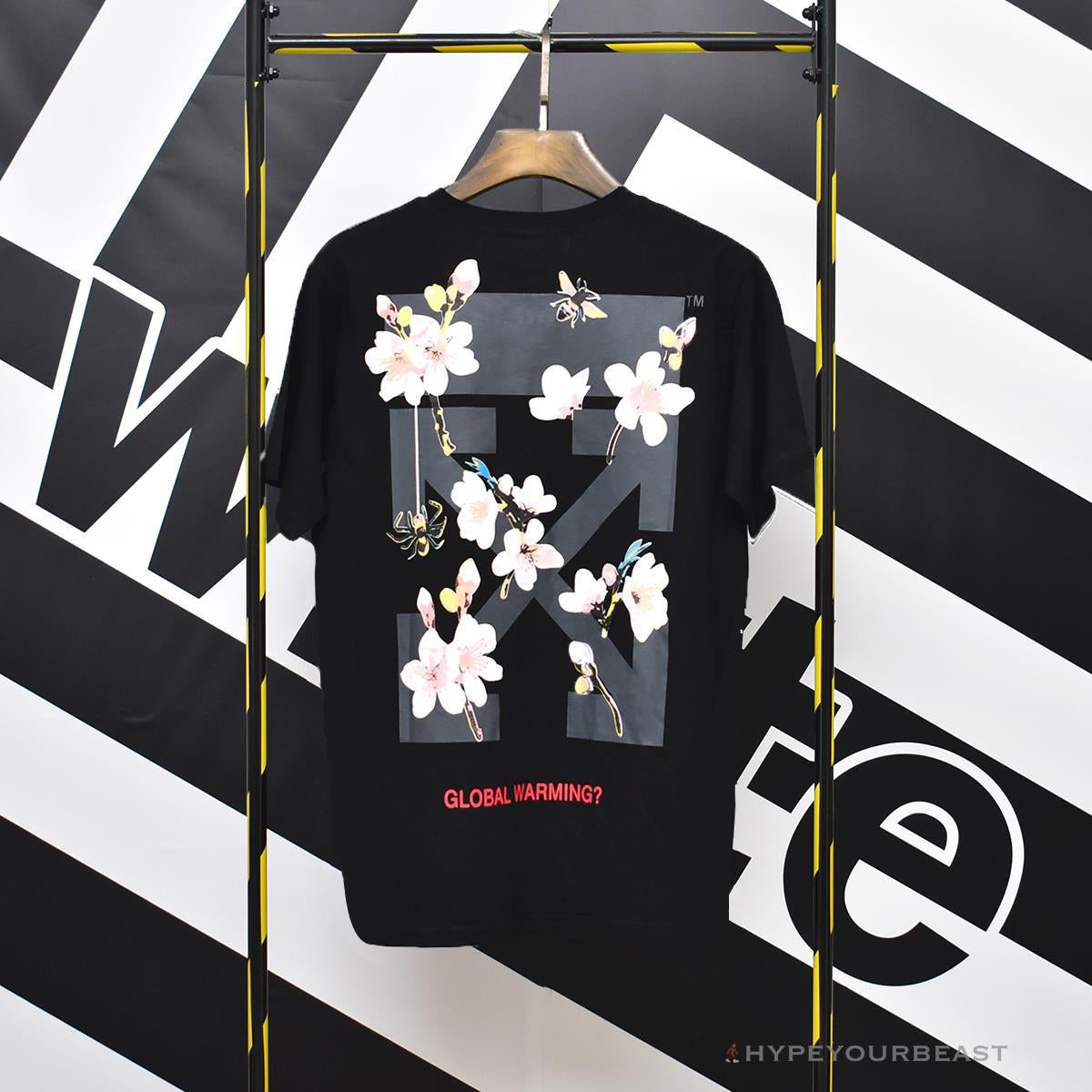 OFF-WHITE Sakura Tee Shirt 'BLACK'