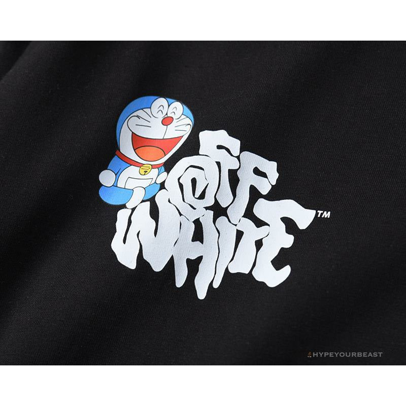 OFF-WHITE Graffiti Letter Doraemon Tee Shirt ' BLACK'