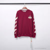 OFF-WHITE Rubber Strip Arrow Long Sleeve Shirt 'WINE RED'