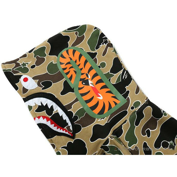 BAPE Shark Head STA Star Camouflage Hoodie 'YELLOW'