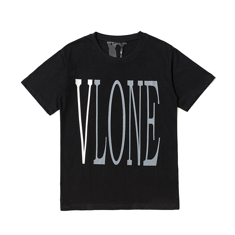 Vlone Black and Silver Tee Shirt