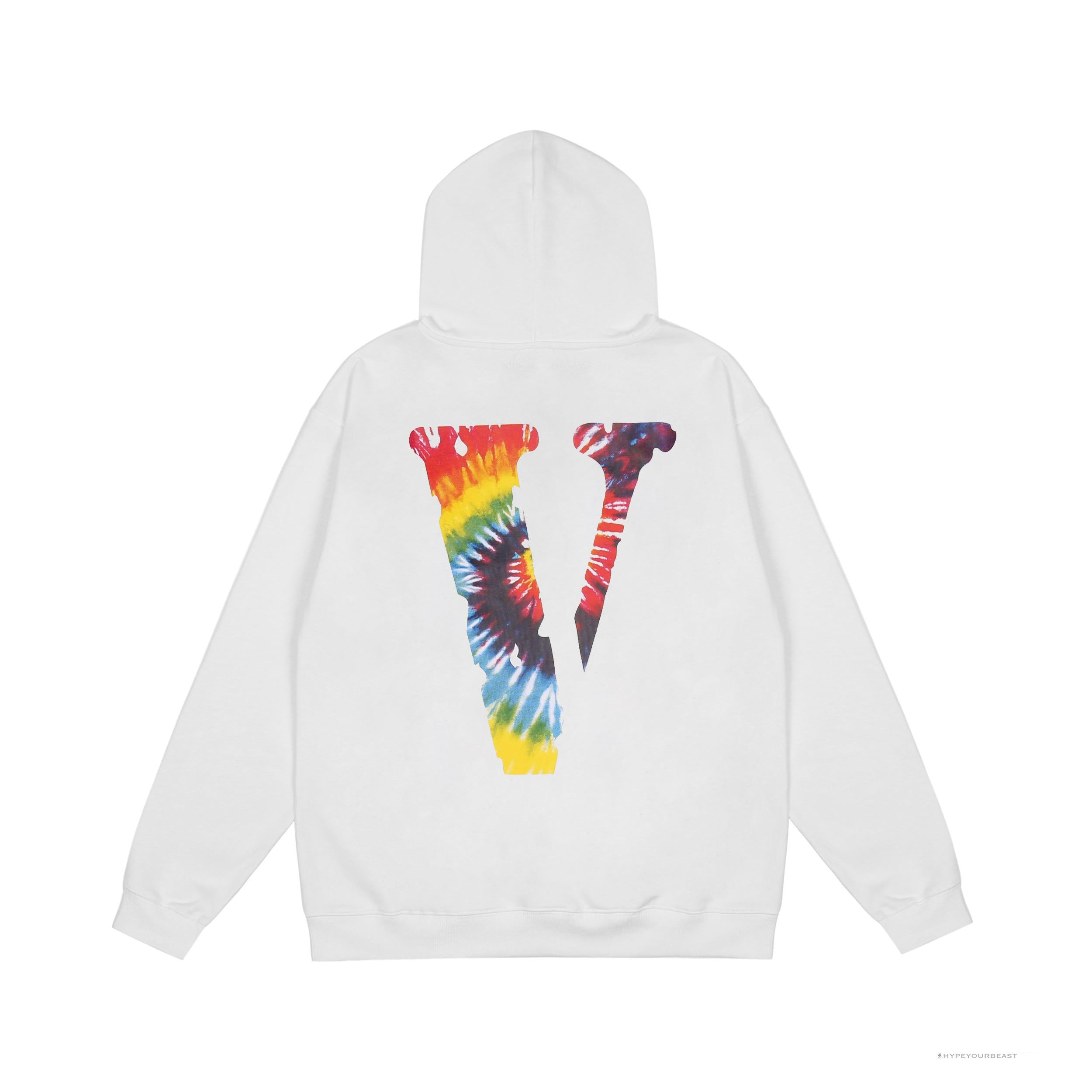 Vlone Hoodie White Rainbow