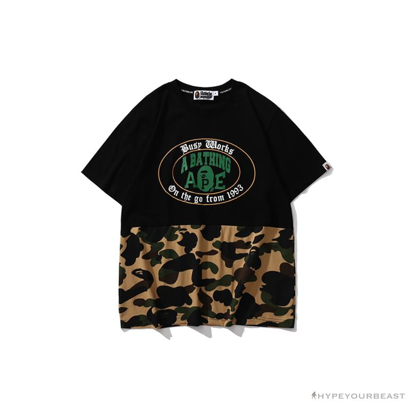 BAPE Ape Man Head Gothic Body Camouflage Tee Shirt