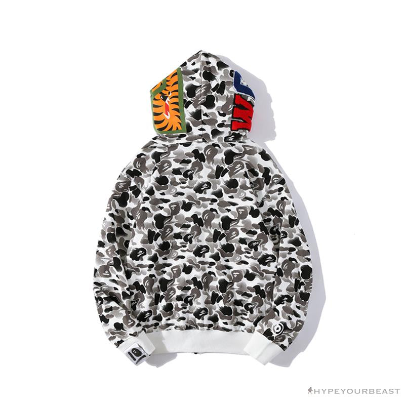 BAPE Chinese Style Ink Camouflage 10th Anniversary Limited Hoodie 'WHITE'