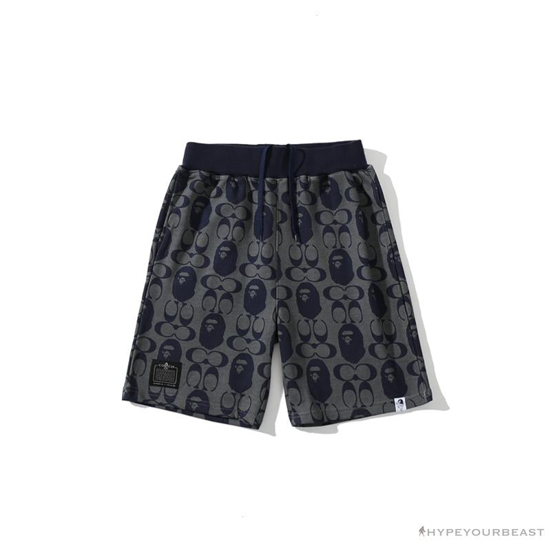 BAPE x COACH Co-Branded Dark-Blue Shorts