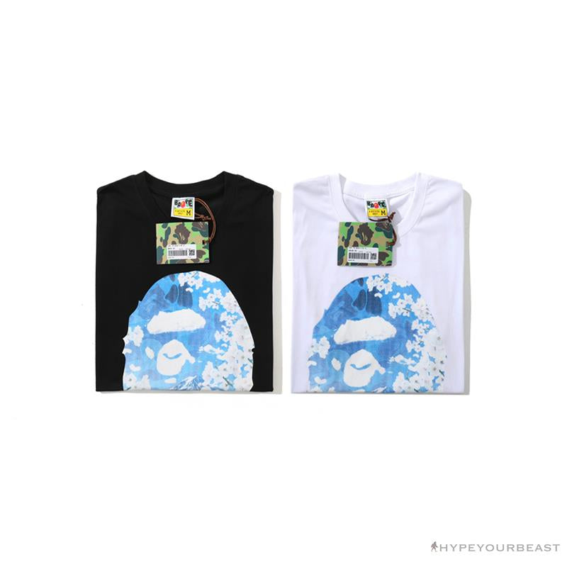 BAPE Japan Limited Edition Mt. Fuji Sakura Tee Shirt 'BLACK'