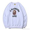 BAPE x Bathing Ape Head Long Sleeve Shirt 'WHITE'