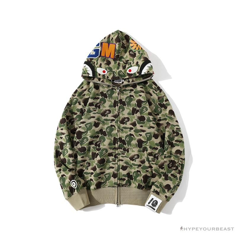 BAPE Chinese Style Ink Camouflage 10th Anniversary Limited Hoodie 'GREEN'