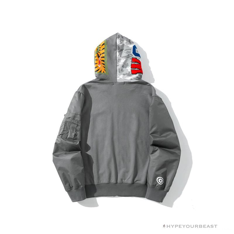 BAPE Digital Pixel Camouflage Hoodie 'GREY'