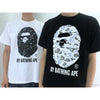 BAPE Starry Sky Camouflage Luminous Great Ape Man Head Tee Shirt 'WHITE'