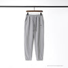 BAPE Classic Ape Head Embroidered Standard Cotton Terry Pants 'LIGHT GREY'