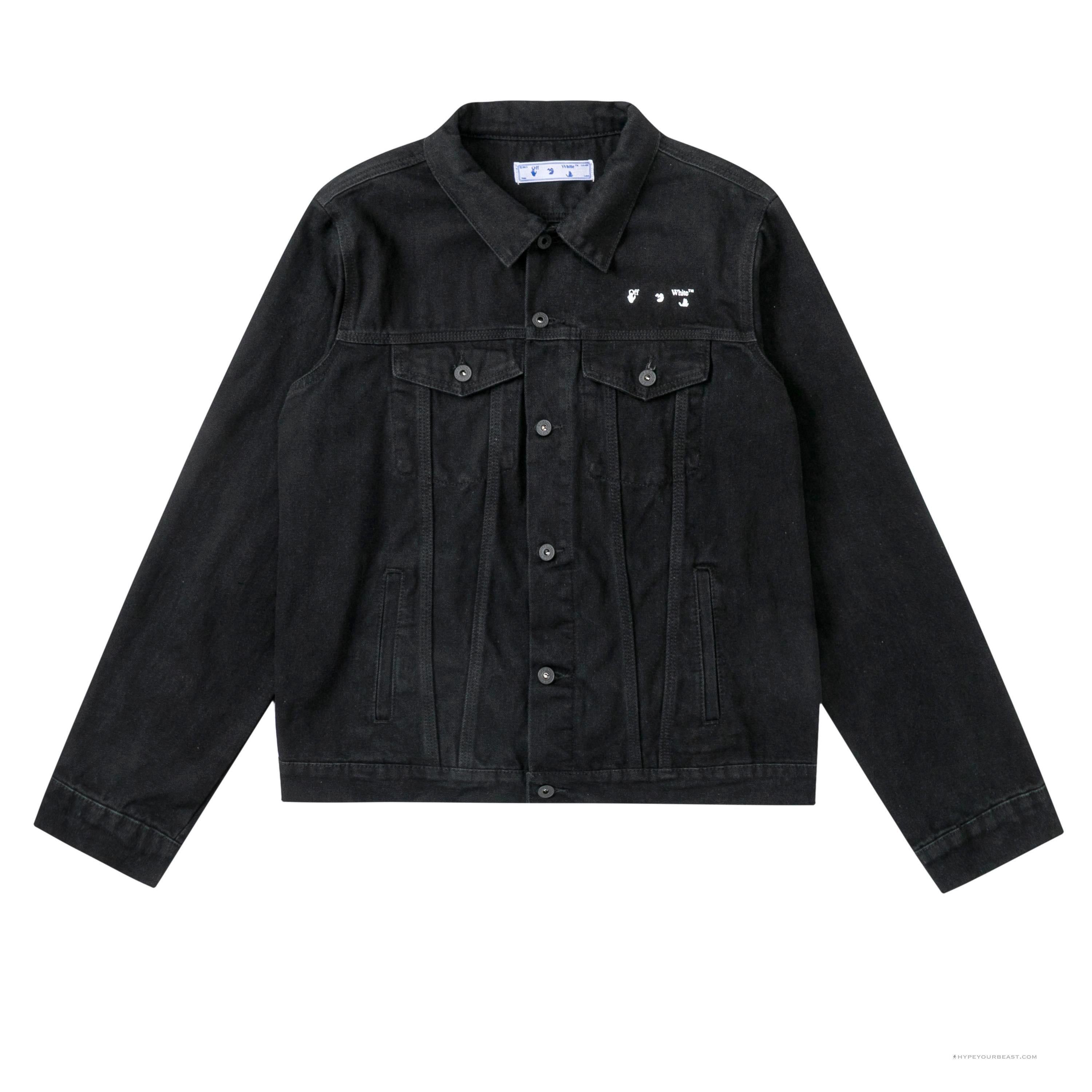 Off White Denim Black Jacket - Black