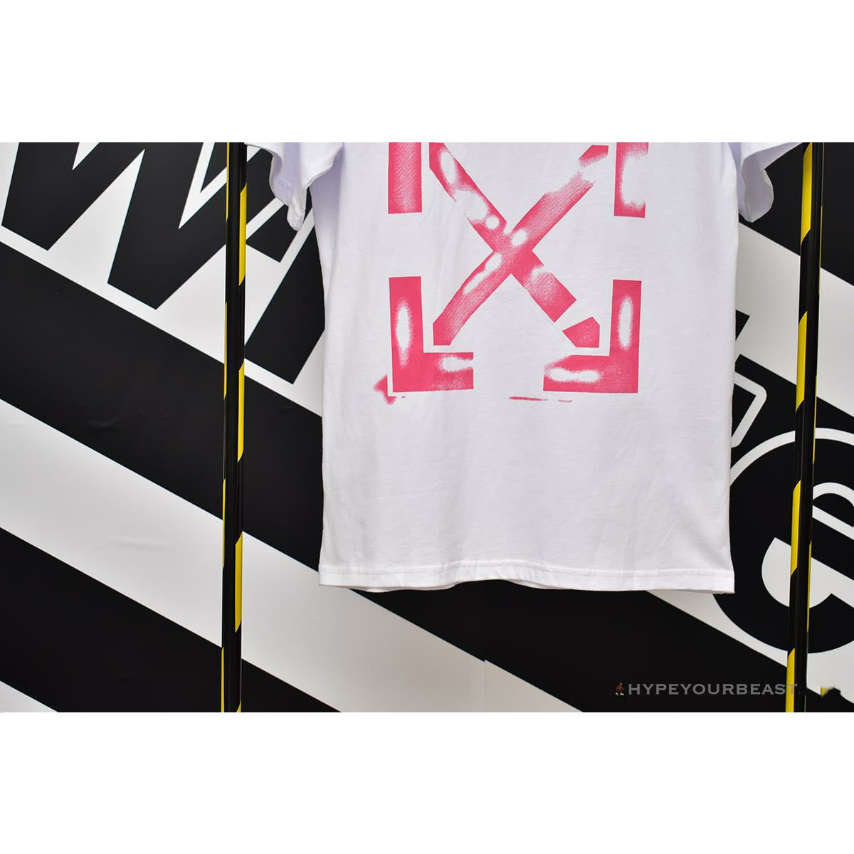 OFF-WHITE 99 Pink Arrow Tee Shirt 'WHITE'