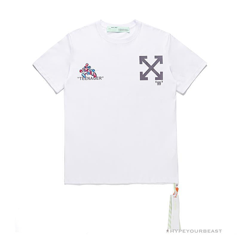 OFF-WHITE Joint Running Mickey Mouse Arrow Tee Shirt 'WHITE'