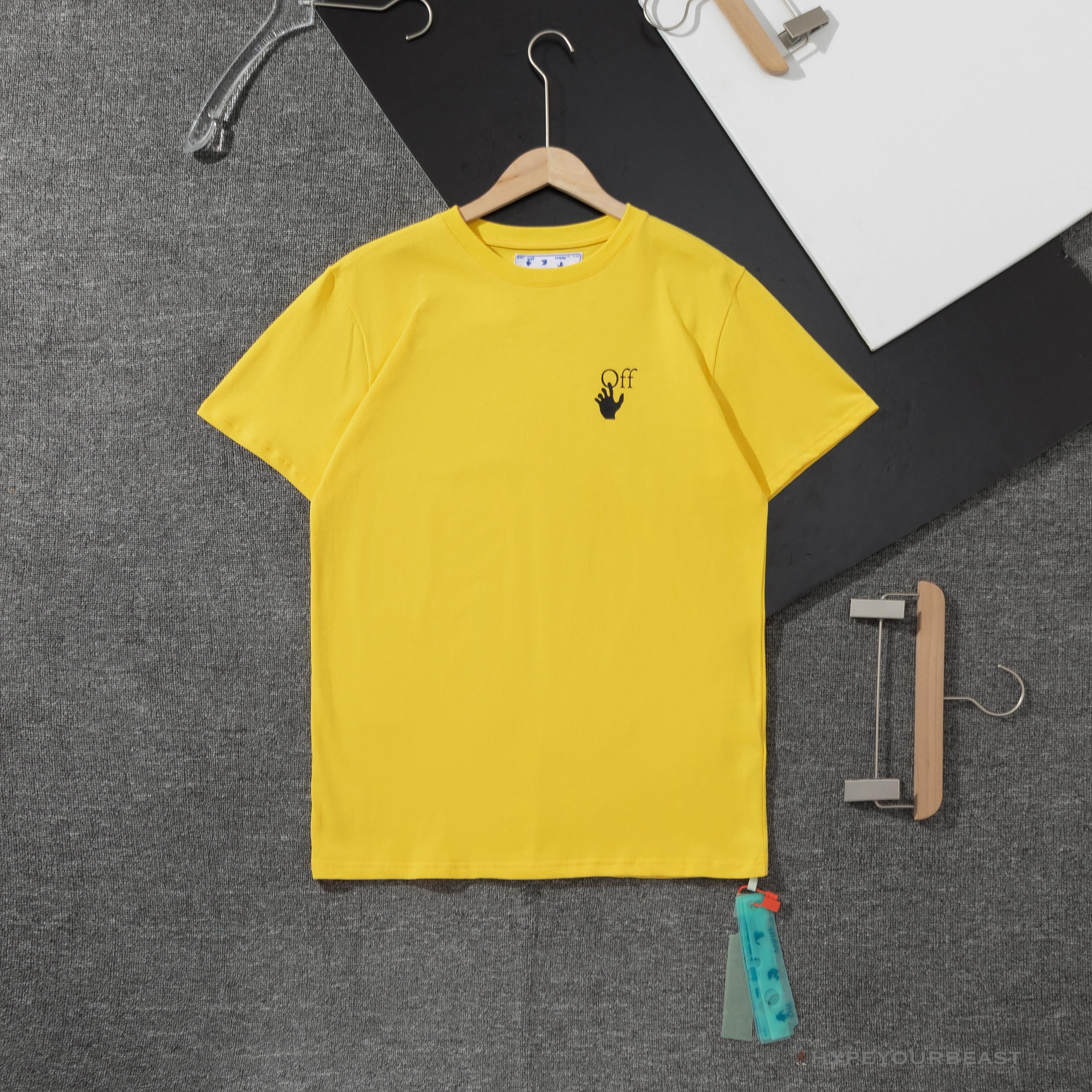 OFF-WHITE Spray Paint Arrow Tee Shirt 'YELLOW'