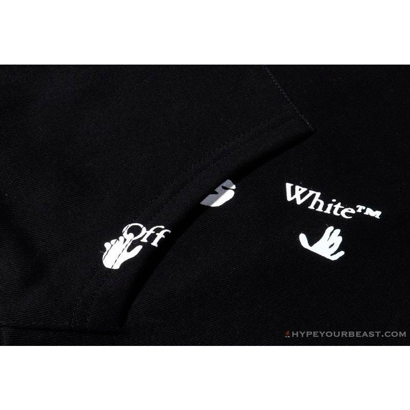 OFF-WHITE Classic Print Hoodie 'BLACK'