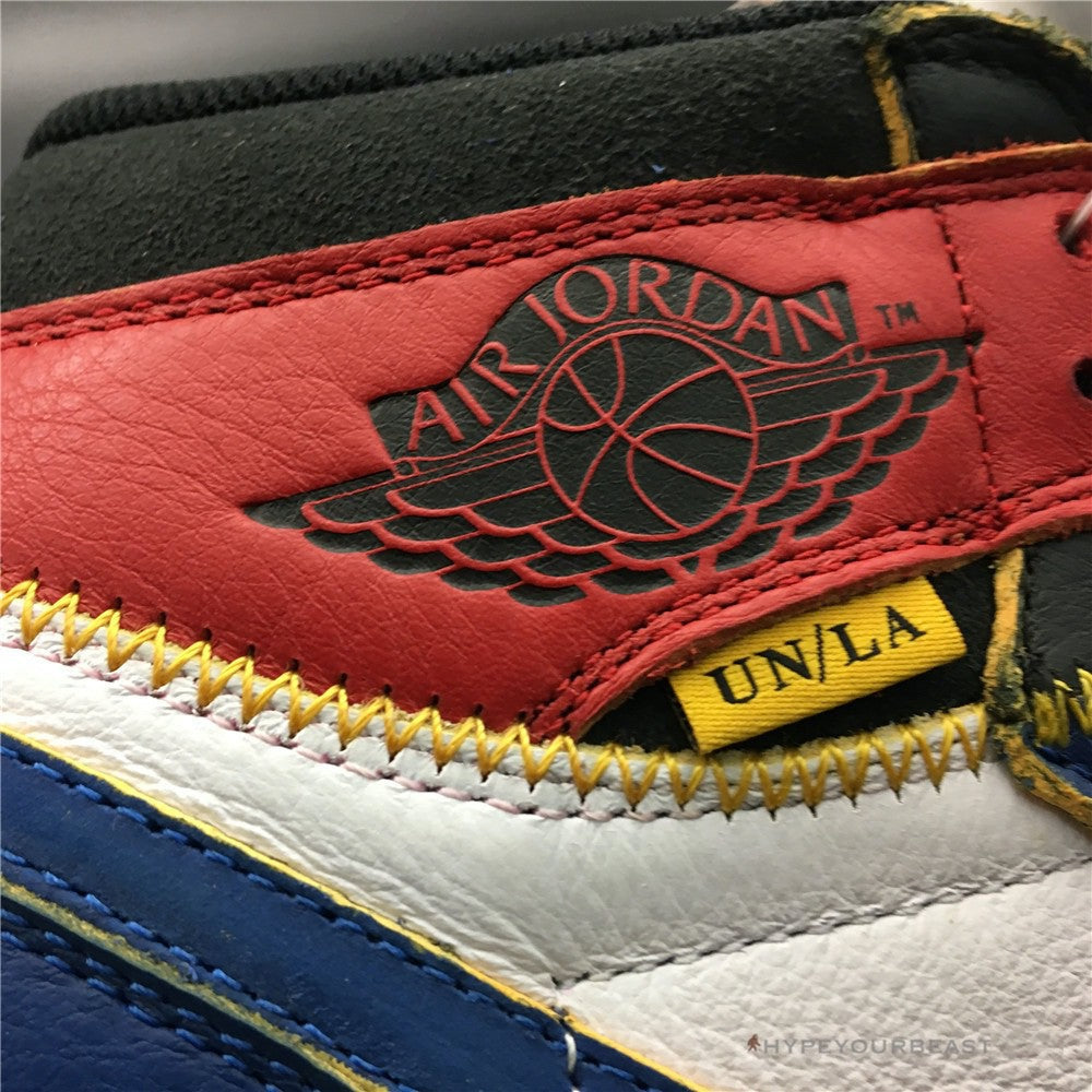 Jordan 1 Retro High Union Los Angeles Storm Blue Blue Toes