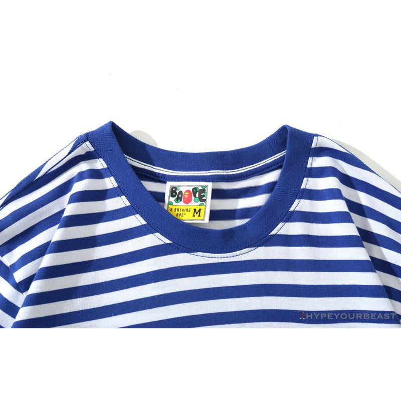 BAPE Baby Milo Sesame Street Striped Tee Shirt 'BLUE'